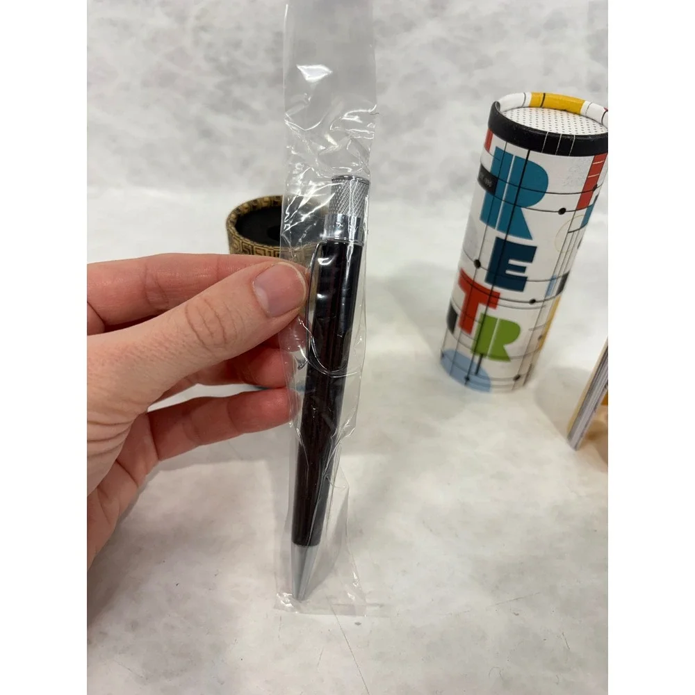 Retro 1951 Tornado Rollerball Pen Dark Brown Chrome Accents Office Stationery